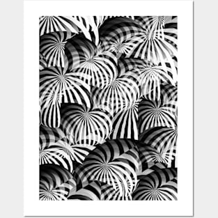 Black and White Swirls Posters and Art